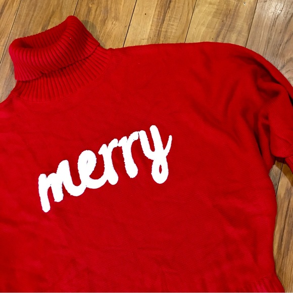 Sweater red merry Christmas holiday winter bloggers favorites snow seaso… - Picture 6 of 8